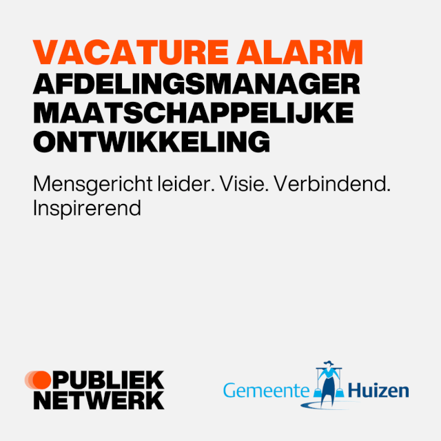 Afdelingsmanager Maatschappelijke Ontwikkeling