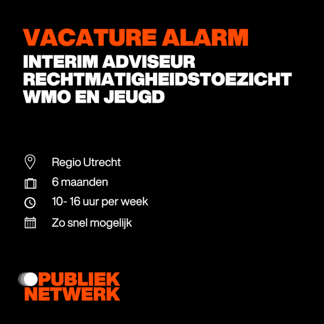 Interim Adviseur Rechtmatigheidstoezicht WMO en Jeugd