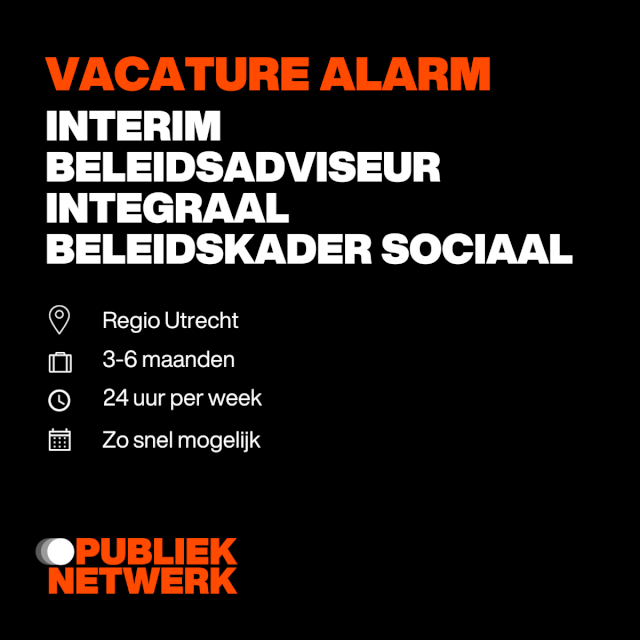 Interim Beleidsadviseur Integraal Beleidskader Sociaal