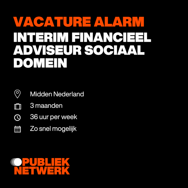 Interim Financieel Adviseur Sociaal Domein