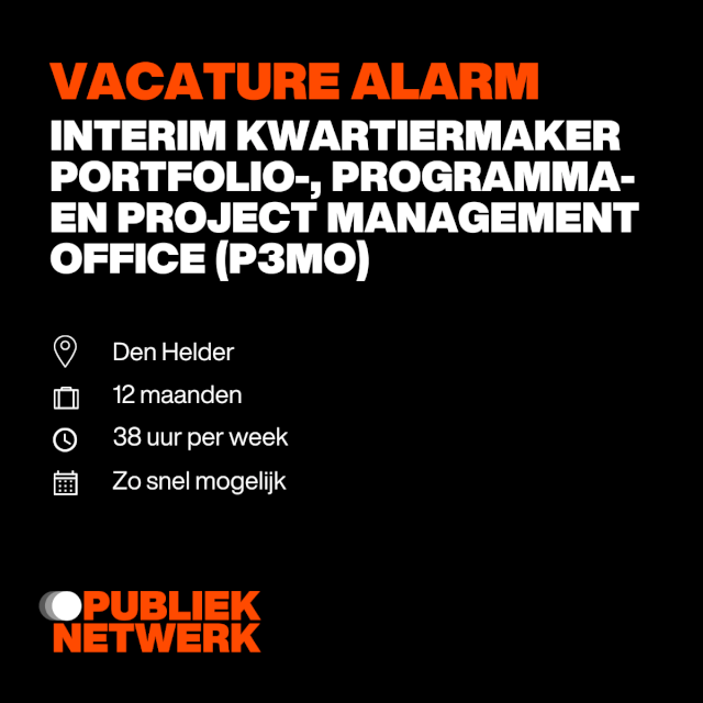 Interim Kwartiermaker Portfolio Programma en Project Management Office P2MO Ministerie van Defensie