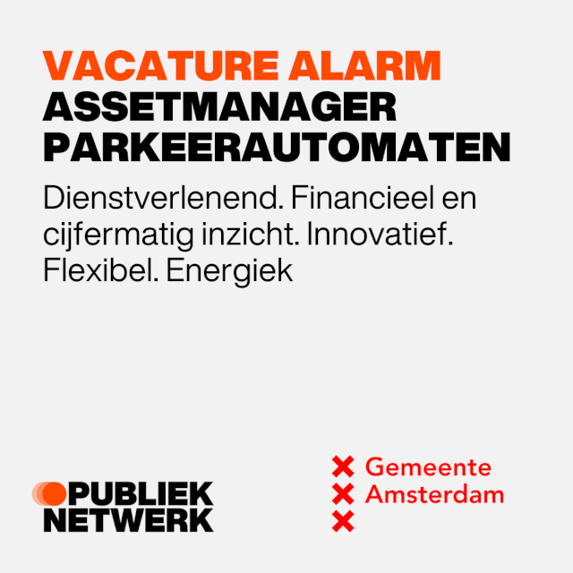 Assetmanager Parkeerautomaten Gemeente Amsterdam