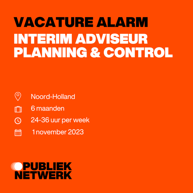 Interim Adviseur Planning Control