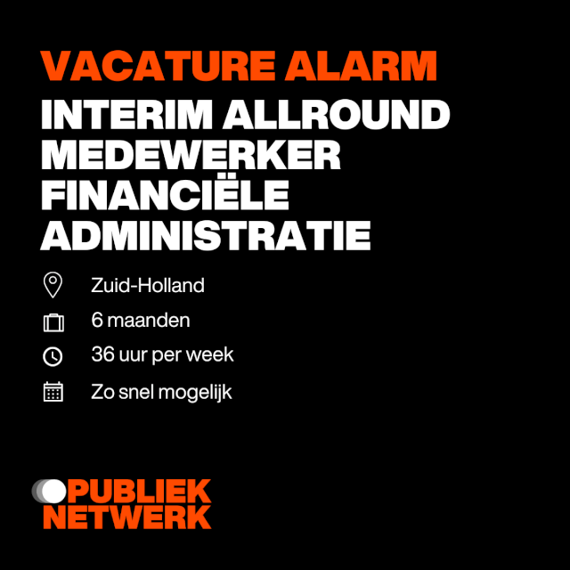 Interim Allround Medewerker Financiele Administratie
