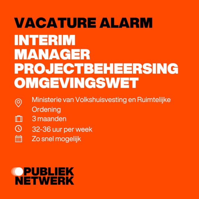 Interim Manager Projectbeheersing omgevingswet