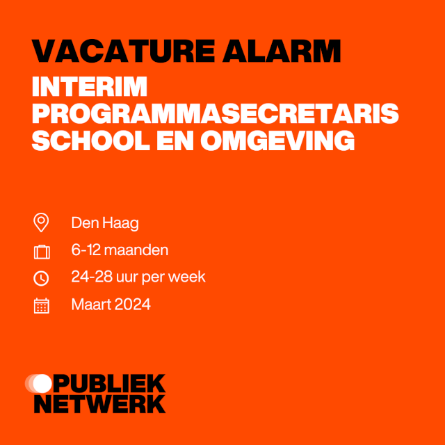 Interim Programmasecretaris School en Omgeving