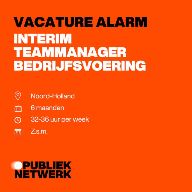 Interim Teammanager Bedrijfsvoering