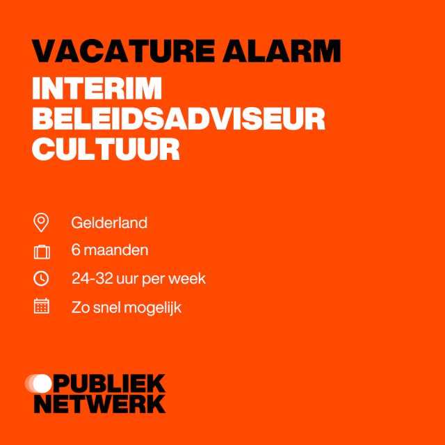 Interim beleidsadviseur cultuur